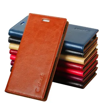 

TOP Genuine Natural Leather Flip Stand Cover Case For Oneplus 5 / One Plus Five Luxury Mobile Phone bag Cases