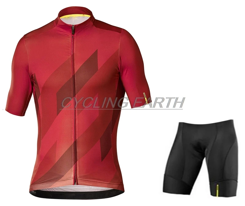 

MAVIC 2019 Cycling team jersey pad Bike shorts set quick dry Ropa Ciclismo Mens pro bicycle Maillot Culotte wear shirt tops