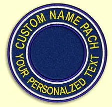 

custom embroidered patches Lower price embroidered name patches cheap Personalised Embroidered Custom Name Round Patch