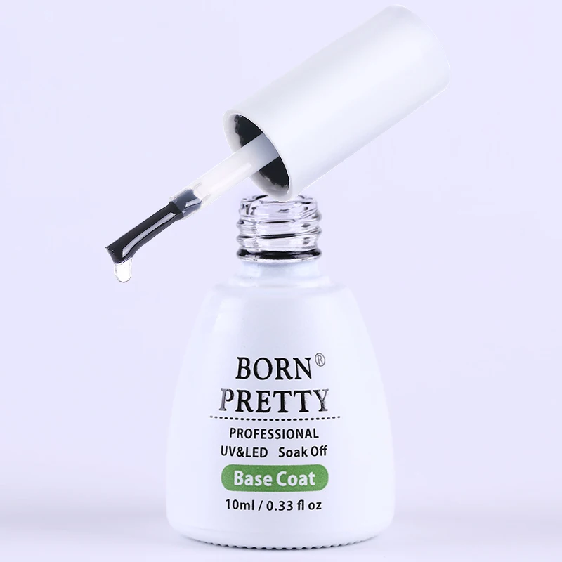 BORN PRETTY Base Coat No Wipe Top Coat 10ml Soak Off for UV LED Manicure Nail Art Gel Polish