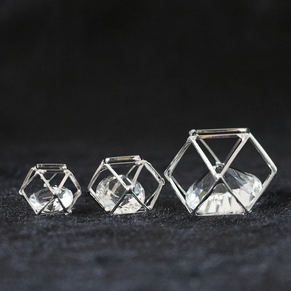 2 шт. стразы из кристаллов дуга куб серебристая клетка кулон 15 мм 18 27 для