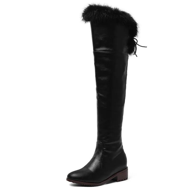 FEDONAS Autumn Winter Quality Microfiber Leather Women Over The Knee Boots Warm Long Boots Night Club Basic Shoes Woman