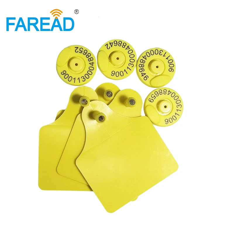 

x10pcs TPU Sheep cow pig visual tag 134.2KHz ISO11784/5 FDX-B RFID cattle ear tag for animal identification