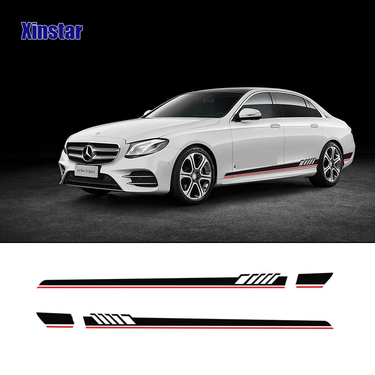 2pcs car side sticker For Mercedes benz AMG C CLA E Glass C200l C180 ...