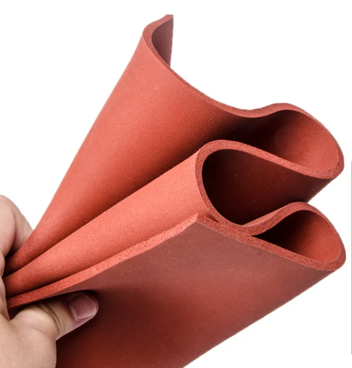 

Heat Resist Silicone Foam Sheet Size 500x500x10mm, Closed Cell Silicon Rubber Sheet for Heat Transfer, Red Color