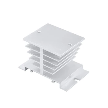 

1pc Single Phase Solid State Relay SSR Aluminum Heat Sink Dissipation Radiator Newest,Suitable for 10A-40A relay