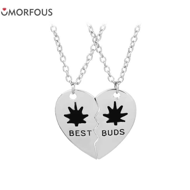 10 Pairs/Lot Friends Forever Series Silver Plated Pendant Necklace One Two pcs Best Buds BFF Brothers sisters Wholesale