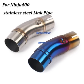 For Kawasaki Ninja400 Motorcycle Exhaust Muffler Middle Link Pipe Slip on Fit 51mm Muffler