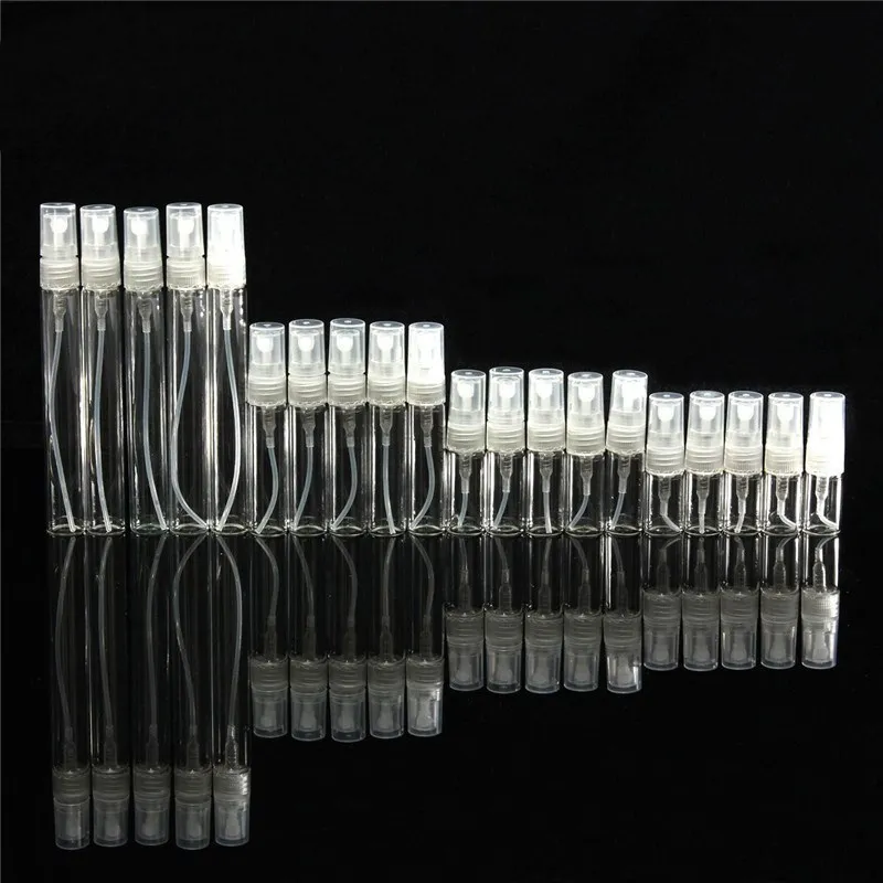 

Mini Refillable Sample Perfume Glass Bottle Travel Empty Spray Atomizer Bottles Cosmetic Packaging Container