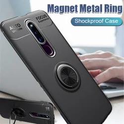 На Алиэкспресс купить чехол для смартфона for oppo f11 a9 finger ring holder case soft silicone shockproof back cover for oppo f11 pro r19 realme 3 car stand phone cases