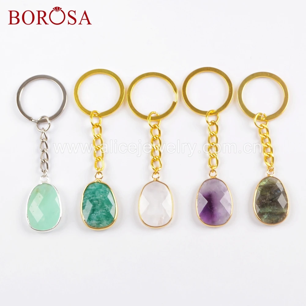 BOROSA 5 шт. оптовая продажа из друзы Ювелирные Украшения Ободок драгоценный камень