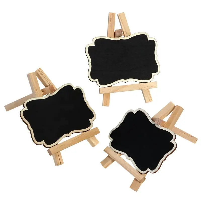 

3pcs Framed Chalkboard Vintage Mini Wood Chalkboard Blackboard Wooden Place Card Holder Table Number For Wedding Party