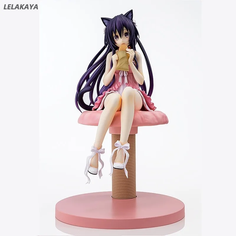 Розовое платье в стиле аниме Yatogami Tohka 18 5 см версия модели с кошачьими ушами для