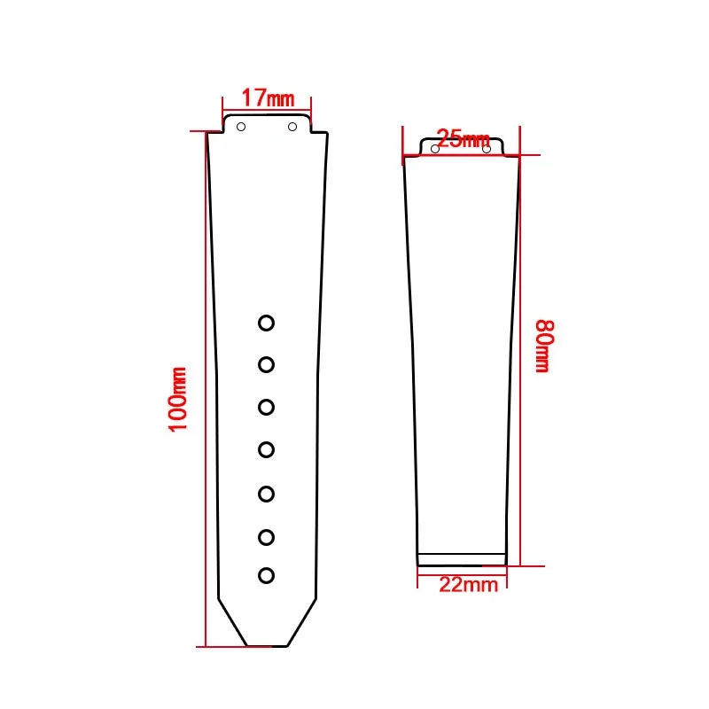 Мужской силиконовый ремешок 25 мм x 19 мм подходит для Hublot большой взрывной ремень Дамский водонепроницаемый спортивный резиновый ремень аксессуары