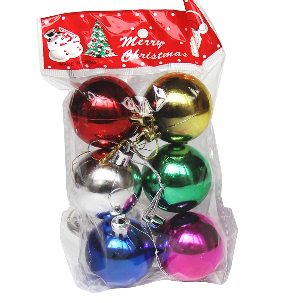 6/12pcs Christmas Tree Decor Ball Bauble Xmas Party Hanging Ball Ornament Pendants for Home Christmas Decorations Gifts