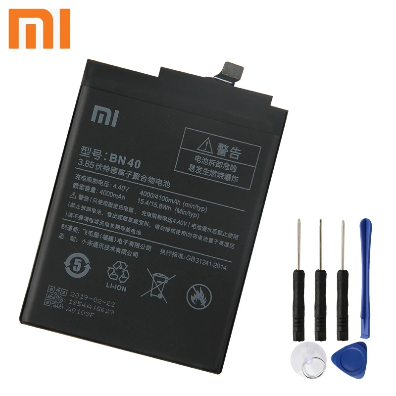 

Original XIAOMI BN40 Battery For Xiaomi Redmi 4 Pro Prime 3G RAM 32G ROM Edition Redrice 4 Replacement Phone Battery 4100mAh