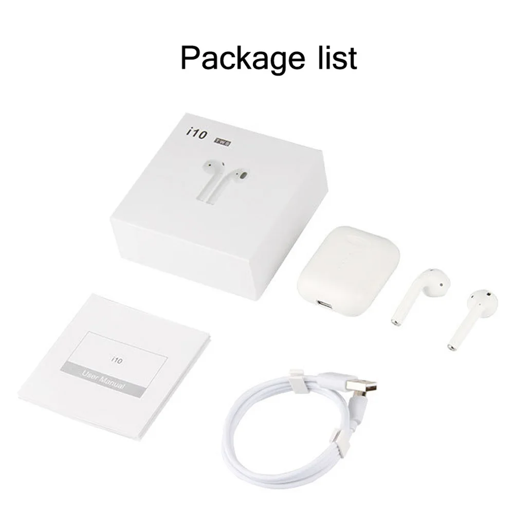 Original i10 TWS Mini Bluetooth 5.0 Earphone Wireless Charging Earbuds Touch Control Headset for iphone Samsung All Smartphone Original i10 TWS Mini Bluetooth 5.0 Earphone Wireless Charging Earbuds Touch Control Headset for iphone Samsung All Smartphone