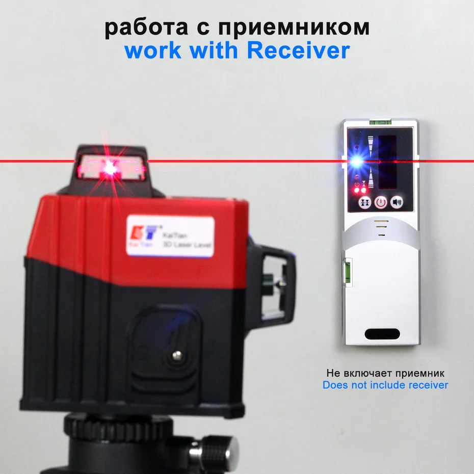 KaiTian 3D лазерный нивелир штатив 360 Вращающийся с функцией наружного наклона самонивелирующийся Красный Крест 12 линий уровень livella лазеры кронштейн