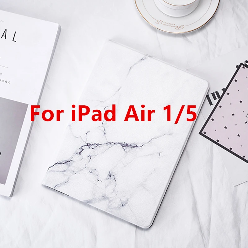 Мрамор чехол-книжка с магнитной застежкой для iPad Pro 9," 10,5 12,9 воздуха Air2 Mini 1 2 3 4 планшета чехол Крышка для нового iPad 9,7 a1893 - Цвет: White Air 1