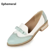 Европейский и Американский Стиль Кружева Лук Низкий Квадратный Высокое каблуки Одинокие Женщины Обувь Школьница Повседневная Обувь Круглый Носок Slip-On