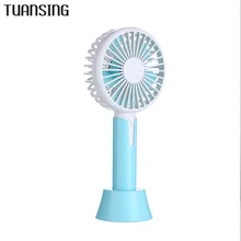Tuansing Портативный мини Перезаряжаемые ручной вентилятор для путешествия офисные Спальня 1200 мАч Батарея вентилятор