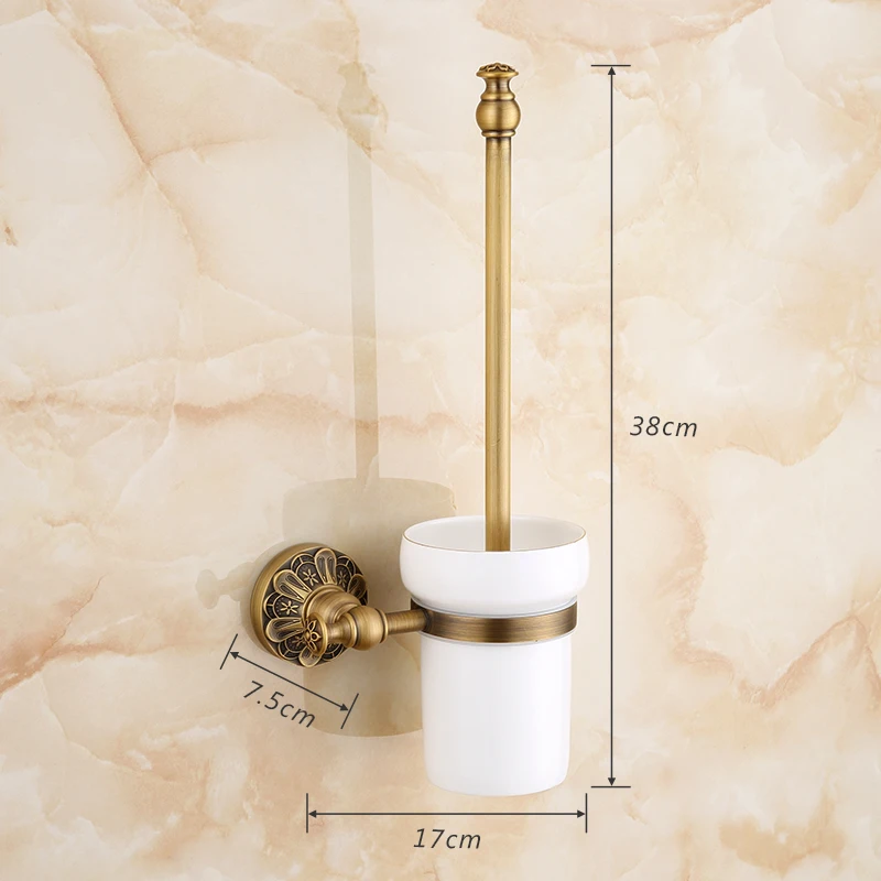 Античный дизайн латунный держатель для туалетной щетки, аксессуары для ванной комнаты, Античная бронзовая отделка, Европейский отель