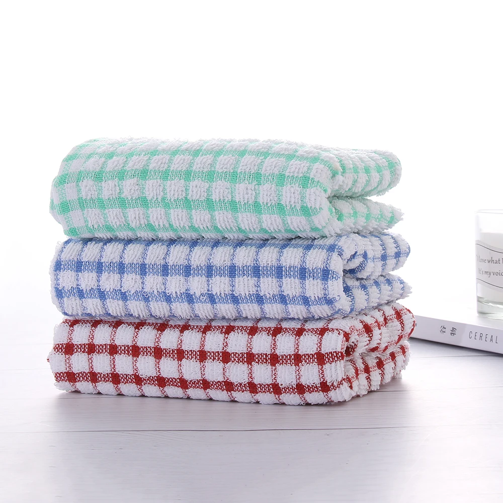 

1PC 34*64cm Kitchen Tea Towels Dish Cloths Absorbent Drying Towel Washing Cleaning Cloths Cotton Handtowel Kitchen Supplies