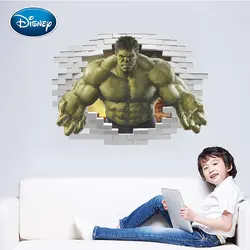 Disney Новый 3D стерео стикер Халк сломанной стены гостиной ТВ фоновая бумага для украшения стен наклейки