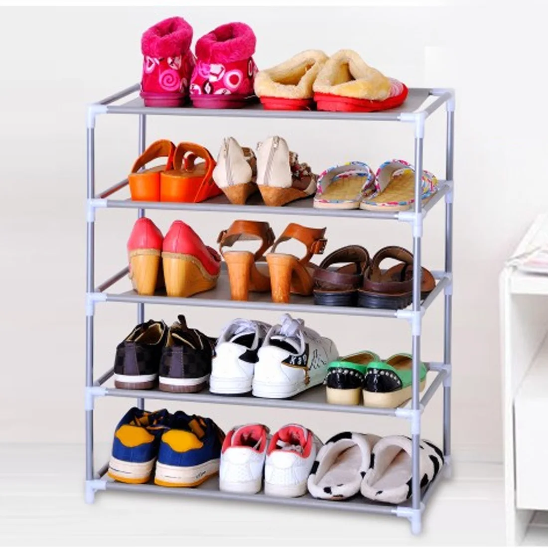 التخزين رف الأحذية المدخل مجلس الوزراء حامل مُنظِم للإزالة الباب خزانة الأحذية الرف DIY المنزل الأثاث