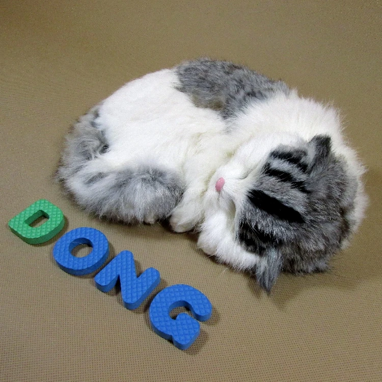 new simulation sleeping cat lifelike light gray cat doll about 27x18x10cm new simulation cat sleeping cat lifelike white cat model gift about 19x8x14cm