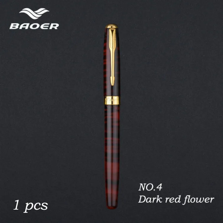 Baoer388-Rollerball-Pen-Black-Golden-Business-Metal-Ballpoint-Pen-Medium-Golden-Clip-Gold-boligrafo-muji-made(8)