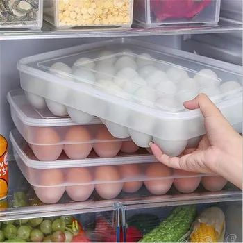 

Egg Storage Box 34 Grid Tray Refrigerator Fresh Box Storage Container Case Portable Eggs Crisper Bins Kitchen Product