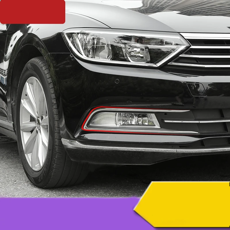 

Stainless Steel Front Head Fog Light Lamp Eyelid Eyebrow Cover Trim 2 Pcs For Passat European version B8 2017 2018 2019