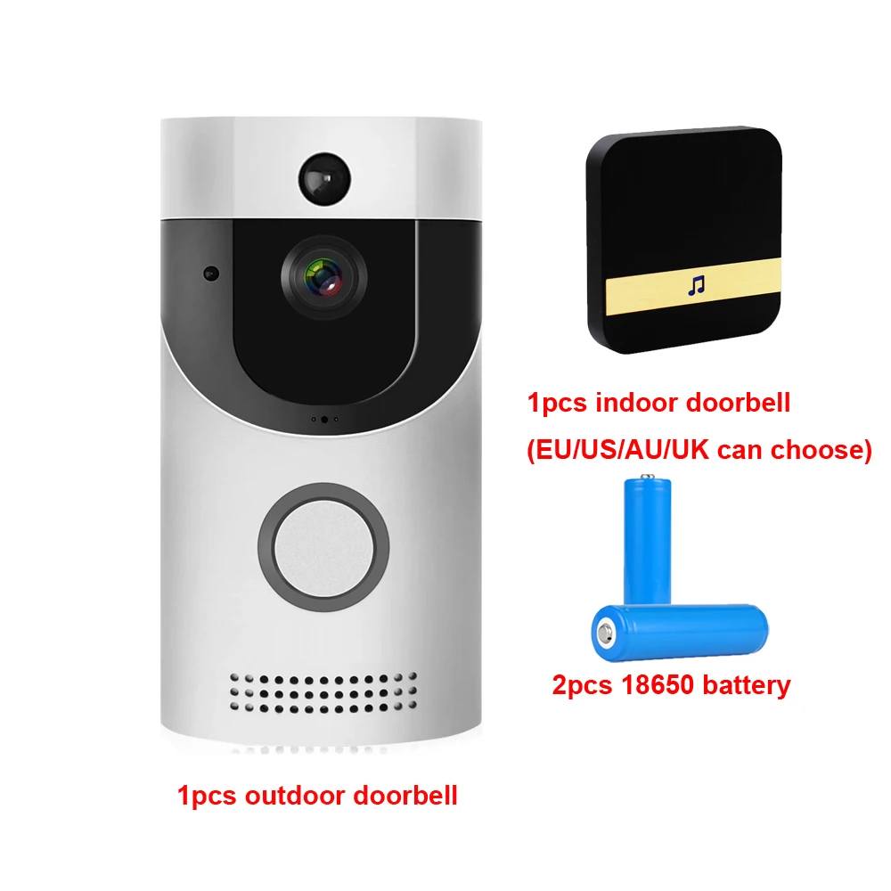 CDYCAM IP65 Водонепроницаемый wifi видео дверной звонок камера домофон 720P HD батарея беспроводной домашний IP дверной звонок 2 способа аудио iOS Android - Цвет: 04 Package