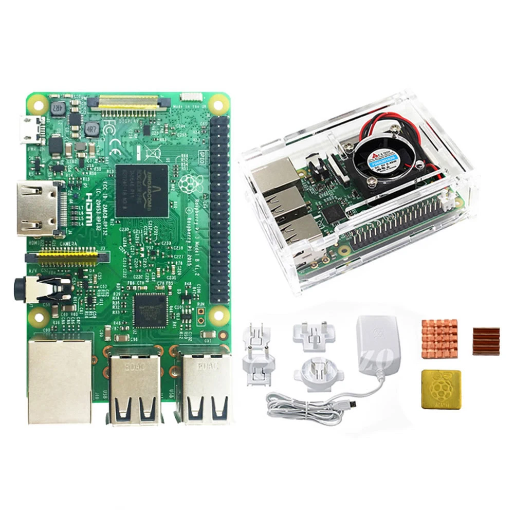 Raspberry Pi 3 Model B Board Kit 1GB LPDDR2 BCM2837 Quad Core Ras PI3 B Ras