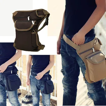 

2018 Multifunctional Men Outdoor Canvas Drop Waist Leg Bags Pack Running Belt Camping Hiking Cycling Bag