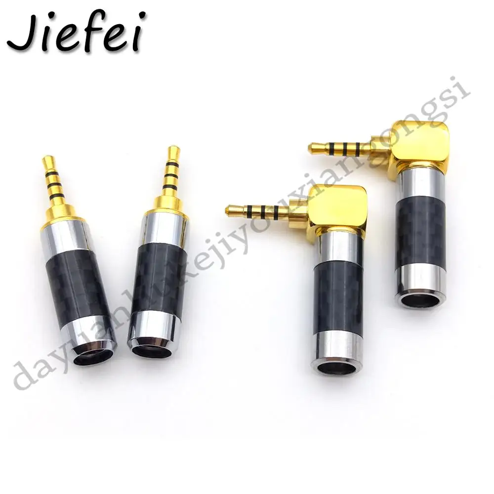 

10pcs 2.5mm 4 Pole stereo Male Audio Jack Repair Headphone Earphone Plug Right Angle 90 degrees DIY Soldering Connector