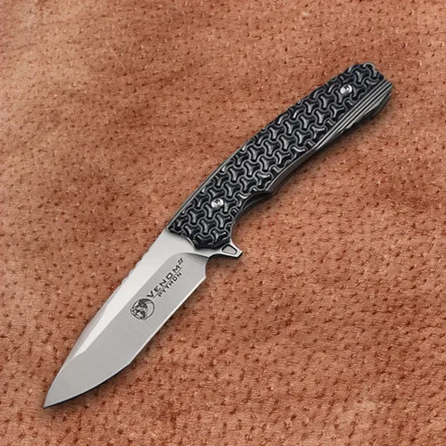 Kevin John Веном 2 мини-небольшой M390 стали titanium сплав циркония нож Походный, инструмент foldin карманные ножи охотничий нож выживания - Цвет: B