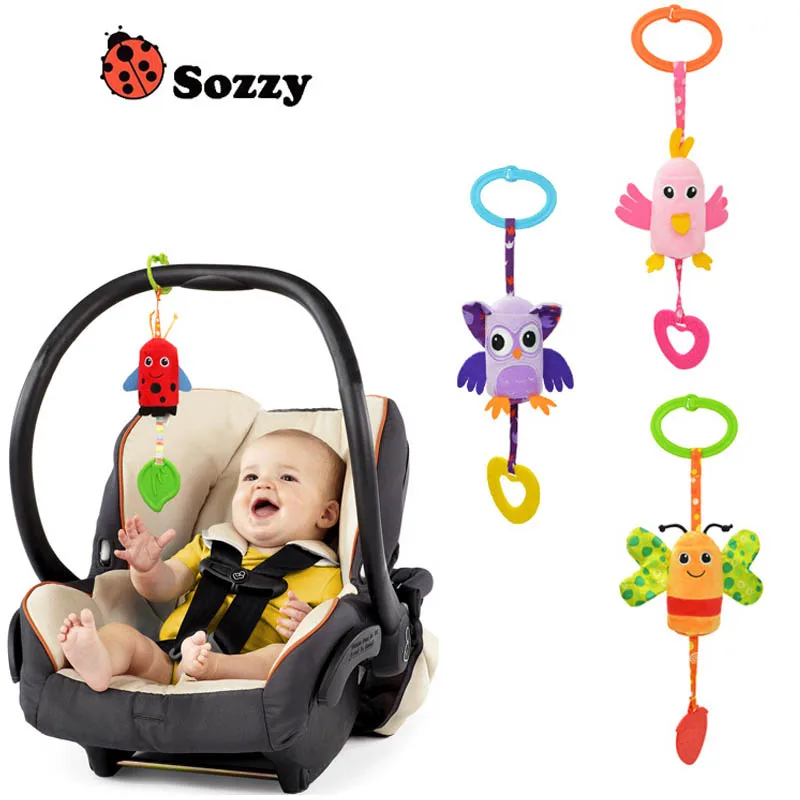 Newborn Infant Wind Chimes Plush Toys Hanging Crib Car Lathe Parrot / Bee Beetle Owl Animal Baby Bed Rattles Bell Toy | Игрушки и хобби