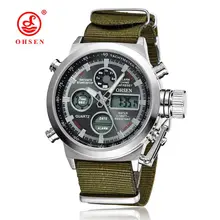 Ohsen 2016 NEW Top marque de luxe hommes de natation numérique LED Quartz Sports de plein air montres militaire Relogio Masculino horloge avec