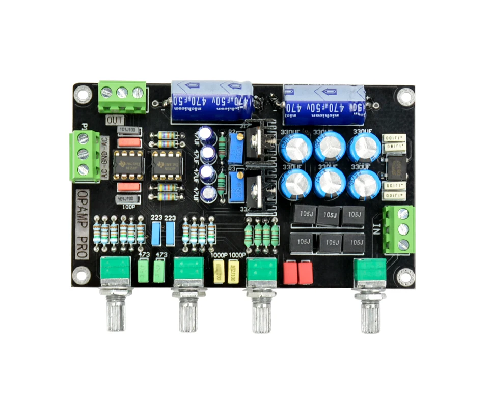 AIYIMA NE5532 Tone Control Preamp Board OP-AMP HIFI Amplifiers Preamplifier Volume  Control Board 5 channel car amplifier