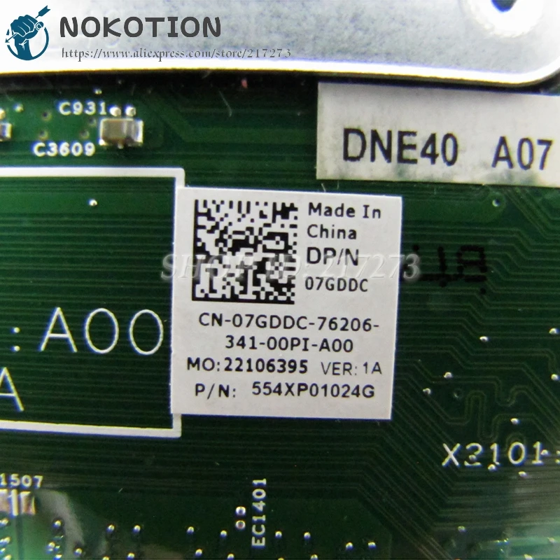 NOKOTION DNE40 CR MB 5J8Y4 основная плата для Dell insprion 3421 материнская ноутбука CN 07GDDC 7GDDC SR0U4 I3