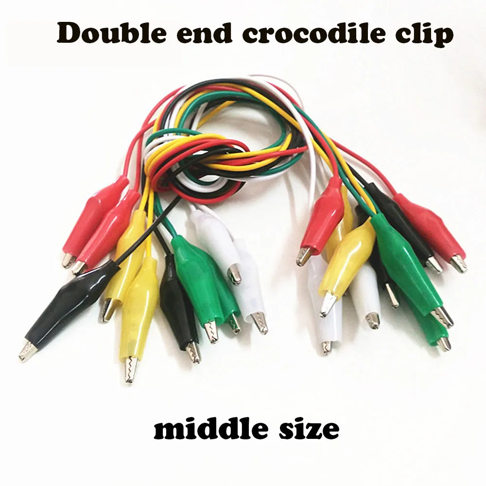 

10pcs Alligator Clips Electrical Test Leads Alligator Clip Double-ended Crocodile Clips Roach Clip Test Jumper Wire Connector
