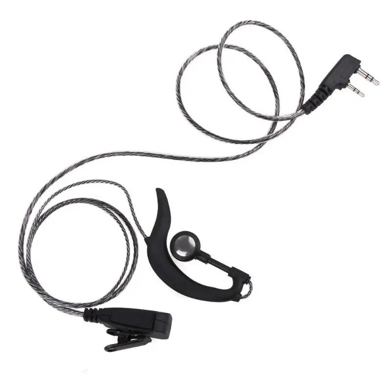 

2 Pin K Type Earpiece Headset with PTT MIC Walkie Talkie Headphone Earphone for Kenwood BAOFENG Radio High Quality