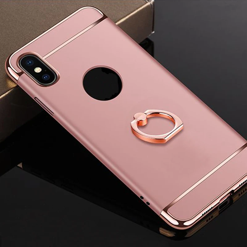 YUETUO i Роскошный Жесткий Телефон capinha, etui, coque, чехол, чехол для iphone xs max xr 10 x s r xmax xsmax для apple оригинальные аксессуары - Цвет: rose gold