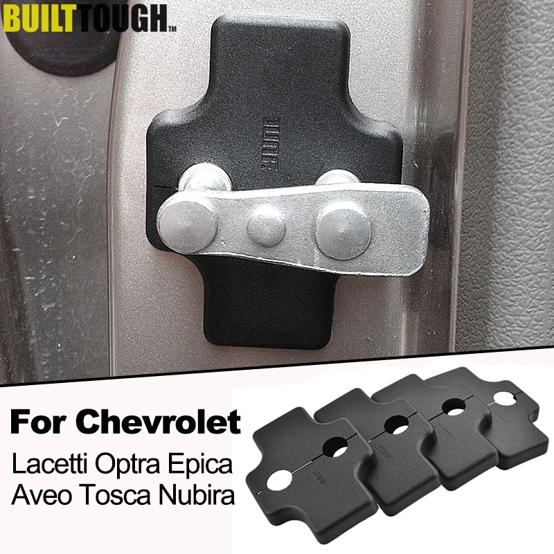 4pcs Black ABS Auto Door Lock Buckle Cover Guard Protector For Chevrolet sail
