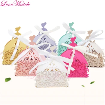 

25pcs Laser Cut Groom Candy Box Lace Flower Gift Box Wedding Favor Party Chocolate Box Party Decoration and supplies marriage