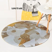 LOUTASI геометрическое круглое ковровое покрытие для гостиной компьютерный стул стол коврик для пола детская палатка коврик для гардеробной ковры