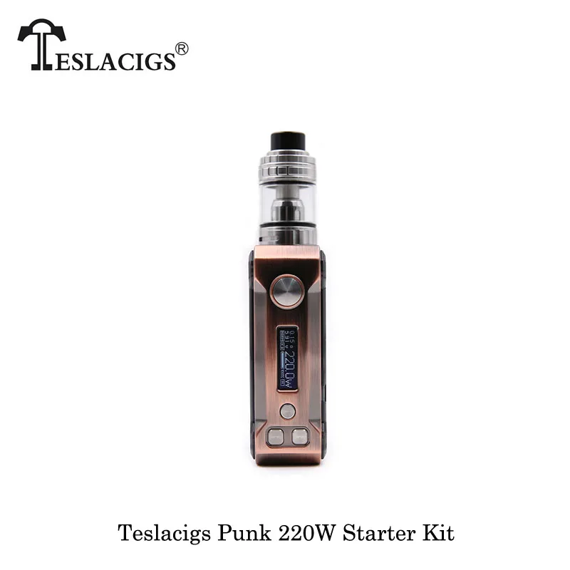 Электронные сигареты TESLACIGS Tesla Punk 220 Вт коробка мод с H8 Sub Ом Танк E8/E2 питание от