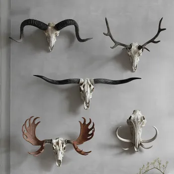 

North American Type Rural Design Animal Skull Home Furnishing Dinosaur Bone Mural Craft Accessories Home Decoration Accessories